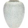 THUN - Anfora grande rigata verde, Eleganza Esotica - Gres, 24.5x24.5x31