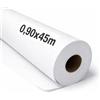 OFITURIA Papel Kraft Bianco - Rollo 0,90x45m - 6 Rotoli - Carta da pacchi e carta da regalo, carta da imballaggio per spedizioni e fai-da-te, resistente e facile da tagliare