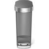 simplehuman CW1391 cestino sottile con pedale e bordo per sacchetti, pattumiera da cucina, grigio plastica, 40 L