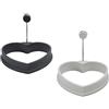 Lurch 70270 - Set di 2 stampi a forma di cuore, in silicone platinico di alta qualità, senza BPA, colore: grigio chiaro
