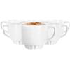 Glasmark KROSNO 1992 Set di 6 Tazze da Caffè 260 ml in Ceramica Bianca - Bicchieri Grandi con Manico per Cappuccino e Bevande Calde - per Casa e Ufficio - Resistenti in Lavastoviglie - Zoya