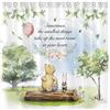 TURKIO Classica Winnie - Set di tende da doccia con 12 ganci, motivo orsetto acquerello, per ragazze, bambini, decorazione primaverile, vasca da bagno, impermeabile, lavabile, tessuto in poliestere