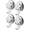 Compactor Set di 4 Ganci BESTLOCK Bath Installazione Facile, Antiruggine e Impermeabile, Fino a 3 kg, Colore Cromo