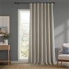 HPD Half Price Drapes Tende oscuranti in finto lino, lunghe 248 cm, extra larghe, lussuose tende in lino per camera da letto e soggiorno (1 pannello), 250 x 224 cm, color farina d'avena