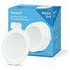 Garza Confezione da 3+1 faretti LED da incasso per Cartongesso, circolari, extrapiatti, 22 cm, 18 W, luce fredda 6500 K, 1950 lm, 30.000 ore, IP20, bianco, risparmio energetico 80%
