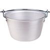 Baldassare Agnelli Pentole Agnelli ALMA14424 Paiolo per Polenta, in Alluminio, con Manico ad Arco, Acciaio Inossidabile, 4.5 Litri, Argento