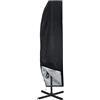 Relaxdays Copertura Protettiva per Ombrelloni, Diametro 2-4 m, Custodia, Tessuto Oxford Impermeabile, Resistente, Nero