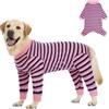 FEimaX Tuta da Recupero per Cani Dopo l'Intervento Chirurgico, Body Post Operatorio per Cane Femmina e Maschio, Tuta di Recupero a Maniche Lunghe per Cani di Piccola Media Grande Taglia (Rosa, 3XL)