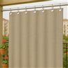 Byour3 -Tende Impermeabili per Esterno con Anelli in Metallo A Caduta Antimuffa - Tende Laterali Gazebo Oscuranti Tenda Parasole per Terrazzo Balcone Tela Solare Frangivista (Beige, L.400x290H)
