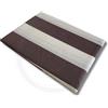 Generico SOLOVO Tenda da Sole Righe Bianco Marrone Occhielli Frange 290x290cm