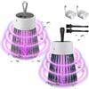 ZOYDP 2PCS Mozzguard Mosquito Zapper, Lampada Zanzare Batteria 1200mAh, UV Mosquito Killer Lampada Antizanzare, USB Ricaricabile, per Giardino, Interni, Campeggio, Attira Zanzare a 360°, Grigio,Verde