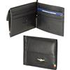 Aeronautica Militare LineaFlag Portafoglio Uomo con fermasoldi Nero AM 110 11x9x2 cm
