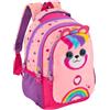Julian Ross Zaino Scuola Elementare Bambina Fluffy 43x33x15 cm Pandacorno - Multitasche, Schienale Ergonomico, Spallacci Imbottiti, Tasche Porta Borraccia, Grande Capacità e Design Brillante