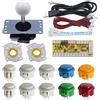 SJ@JX SJJX DIY Arcade Game Button and Joystick Controller Kit for Rapsberry Pi and Windows,5 Pin Joystick and 10 Push Buttons 822a08 mix white