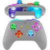 eXtremeRate Multicolori Tasti DTFS LED Kit per Xbox One S Controller D-pad Levette Analogiche Bumper Trigger Pulsante ABXY Luminoso(DTF 2.0)per Xbox One X Joystick(Model 1708)-NON Include Controller