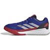 adidas Uomo Courtquick Mens Padel Shoes, Lucid Blue/Silver Metallic/Lucid Red, 38 2/3 EU