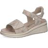 CAPRICE Donna sandalo con zeppa in pelle, Bianco (OFFWHITE MULTI), 42 EU
