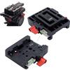 iShoot Adattatore a morsetto convertitore piastra a sgancio rapido per fotocamera compatibile con Manfrotto Gitzo ACE Series 50 mm Plate & Sachtler FSB-6T/8T/10T/DV8 3+3/DV8 5+5/DV10 3+3/DV10 5+5