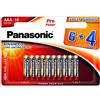 Panasonic Blister 10 Batterie Mini Stilo AAA Alcaline LR03 Pro Power