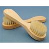 CareforYou® - Set di 2 pennelli esfolianti in legno con supporto in legno di alta qualità e setole morbide naturali