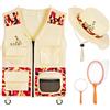 BSBUY Set di Ricercatori per Bambini, 4 Pezzi, Giocattolo Esplorazione con Giubbotto di Carico, Cappello e Lente d'Ingrandimento, Giocattolo per attività all'Aria Aperta, per Esplorare la Natura