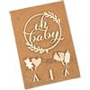 Augesak 5 pezzi Oh Baby Cake Topper,Baby Shower Cake Decoration,Cake Decoration Battesimo Ragazzo,Oh Baby Garland,Decorazione per Festa Rivelazione Sesso