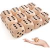 Cheynn 12 dadi grandi, 30 mm, cubi in legno naturale, cubi da gioco, grandi dadi, per matematica, giochi da tavolo, giochi di carte, giochi per feste, giochi di giochi di carte
