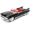 TGRCM-CZ Modellino di auto Cadillac Eldorado Biarritz serie 1/24, in lega di zinco, con meccanismo a frizione, con suono e luce, per collezionisti e bambini di 3 anni, regalo di compleanno (nero)