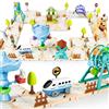 LumenVela Costruzione di Strade Logiche, 128PCS DIY Pista del Puzzl con macchinine, 32 Pezzi Puzzle Logico Giochi di Società con Giostra per bambini Autostrada Bambini dai 4 5 6 7+ Anni Ragazzi Ragazz