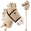 Bieco Cavallo a Bastoncino per Bambini Lucky | Cavallo Hobby Pferde | Cavallo a Bastoncino con Ruote | Cavallo in Legno su Bastoncino | Cavallo a Bastoncino Bello per Bambini, Accessorio per Bambini