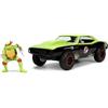 Jada Turtles Raphael Chevy Camaro 1:24, Muscle Car, con figurina, conosciuta da film e televisione