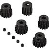 YUNIQUE GREEN-CLEAN-POWER - Set 5 Pignoni 11T-12T-13T-14T-15T M1 | Per Motori Brushless RC 1:8 Monster/Buggy/Truck | In Metallo Durevole, Per Modellismo, Nero,