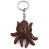 H-Customs Ciondolo portachiavi in legno fatto a mano con polpo, polpo e octopus