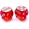 Bescon Dice Professional Small Precision Dice 12.7mm (1/2 inch) with Random Serial Number, Mini Precision Cut Dice 12.7MM Gem Red