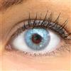 GLAMLENS Lenti a contatto colorate blu Jasmine Ash Blue - con porta lenti a contatto - blu naturali in silicone idrogel - 2 pezzi - DIA 14,00 - senza correzione 0.00 diottrie lente a contatto