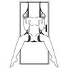BONDAGERIE® Altalena Sessuale Erotica per Porta, con Sedile e maniche, per gioco di coppia lui lei uomo donna