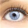 GLAMLENS Lenti a contatto colorate azzurre Almeria blue - con porta lenti a contatto - blu naturali in silicone idrogel - 2 pezzi - DIA 14,20 - senza correzione 0.00 diottrie lente a contatto