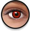 FXEYEZ Lenti a contatto colorate per costumi di Halloween e carnevale, 2 pz, 1 paio, lenti morbide monouso senza correzione - Travestimento DIAVOLO - Rosso