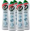 Cif 5x Cif Detergente in Crema con Particelle Pulenti 100% Naturali - 5 Flaconi da 500 ml