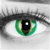 MeralenS Funnylens 1 Coppia Color Verde Giallo serpente Occhi Crazy Fun Green Dragon anni lenti a contatto. perfetto per Halloween, Carnevale, o carnevale con gratis lenti a contatto senza Forza.