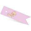 Generic 84 Bigliettini Bomboniera Coda di Rondine Nascita Battesimo (Rosa)