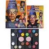Eulenspiegel - 103333 - Maschere magiche, 13 Colori, 3 Glitter, 2 spugne, 2 pennelli, 1 Libretto di Istruzioni