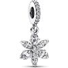 PANDORA Timeless Pendente Herbarium Cluster in argento Sterling con zirconia cubica trasparente, Fiore Pendente