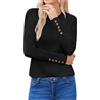 Hotouch Maglioni Donna Invernali Maglioncino Elegante Invernale Maglione Collo Rotondo Maglia Basic Pullover Morbido Sweater Rosso S