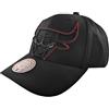 Mitchell & Ness - Berretto Snapback Cropped XL Low Pro Chicago Bulls, colore nero