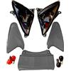 one BY CAMAMOTO KIT GEMME FRECCE anteriori e posteriori colore FUMEE compatibile con YAMAHA T-MAX CARENE LAMPADE COMPLETE.