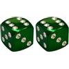 cyclingcolors 2x Cappucci delle valvole cappuccio tappi valvola forma di dado in alluminio Schrader per pneumatici bici moto auto auto quad monopattino, verde