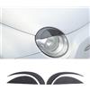 PIUGILH Auto Faro Sopracciglia Decorazione Copertura Adatto per F@ia@t 500 2007-2015,Adesivo per sopracciglia del faro anteriore per F@ia@t accessori (nero)
