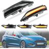 MKptopia 2 pezzi indicatori di direzione a LED per specchietto laterale compatibile con F-ord Fie-sta MK8 2019, compatibile con Fie-sta ST Line MK8 2018 2019 2020, compatibile con Pu-ma MK2-Giallo