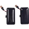 Hacreyatu 2 indicatori di direzione a LED dinamici per P-assat B3 Vento Golf 3 | per Seat Ibiza 2 Cordoba (Nero)